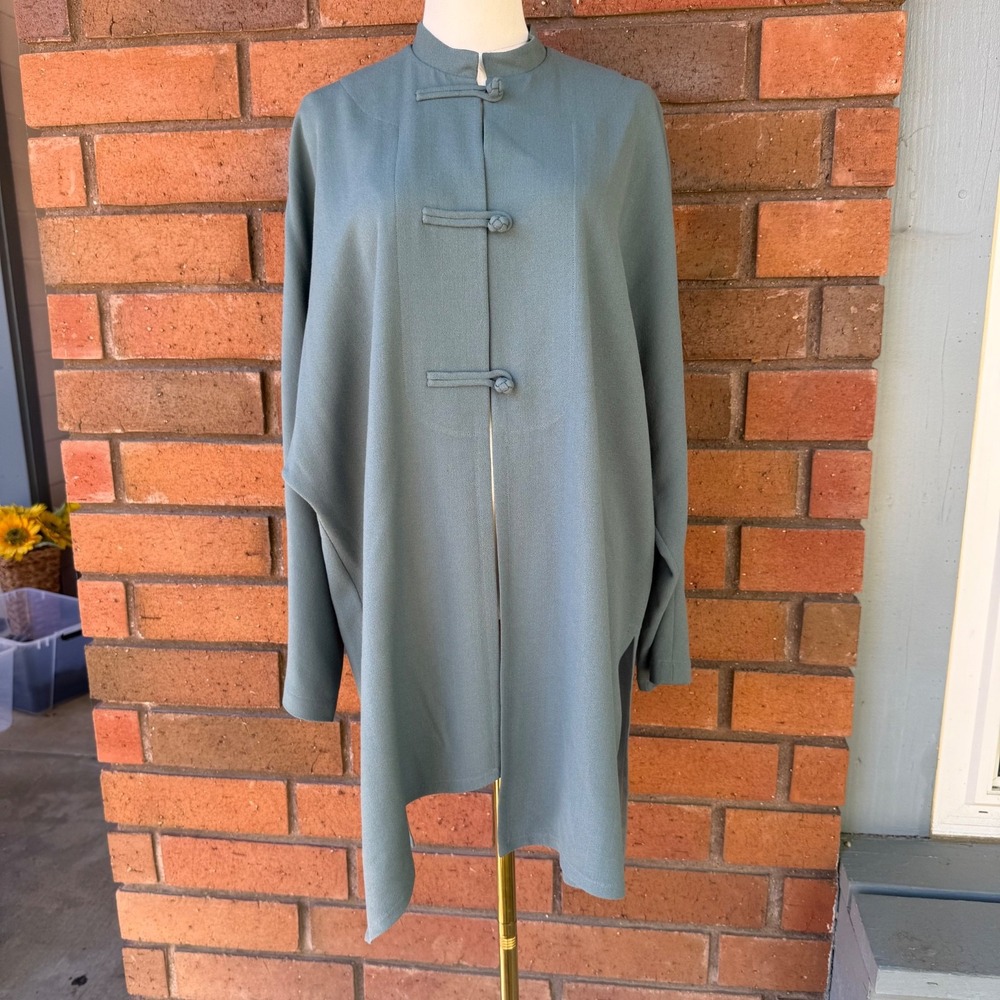 Hino‎ & Malee Asian Inspired Jacket 80s Minimalist | Light Blue | Size 2 Medium